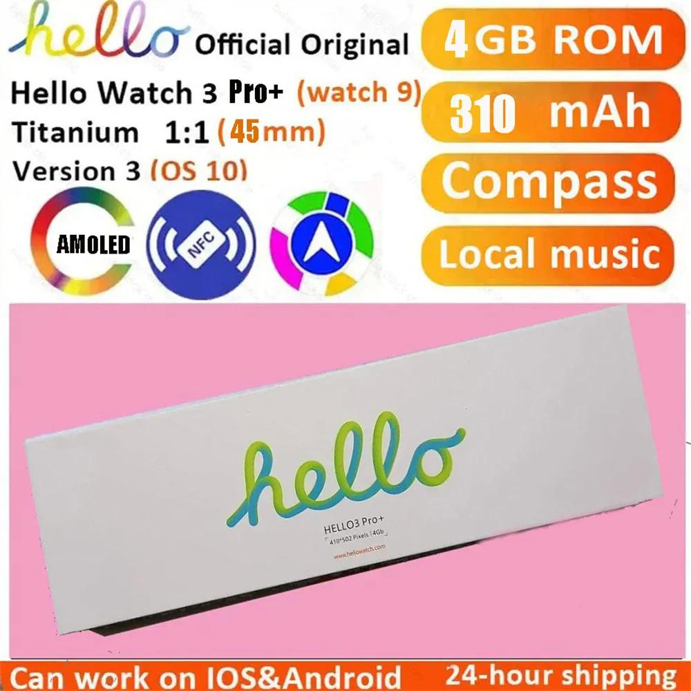 HELLO 3 Pro Plus AMOLED Ʈ ġ  NFC ħ Ʈġ, 4GB ROM  ٹ,  ġ, ȵ̵ IOS